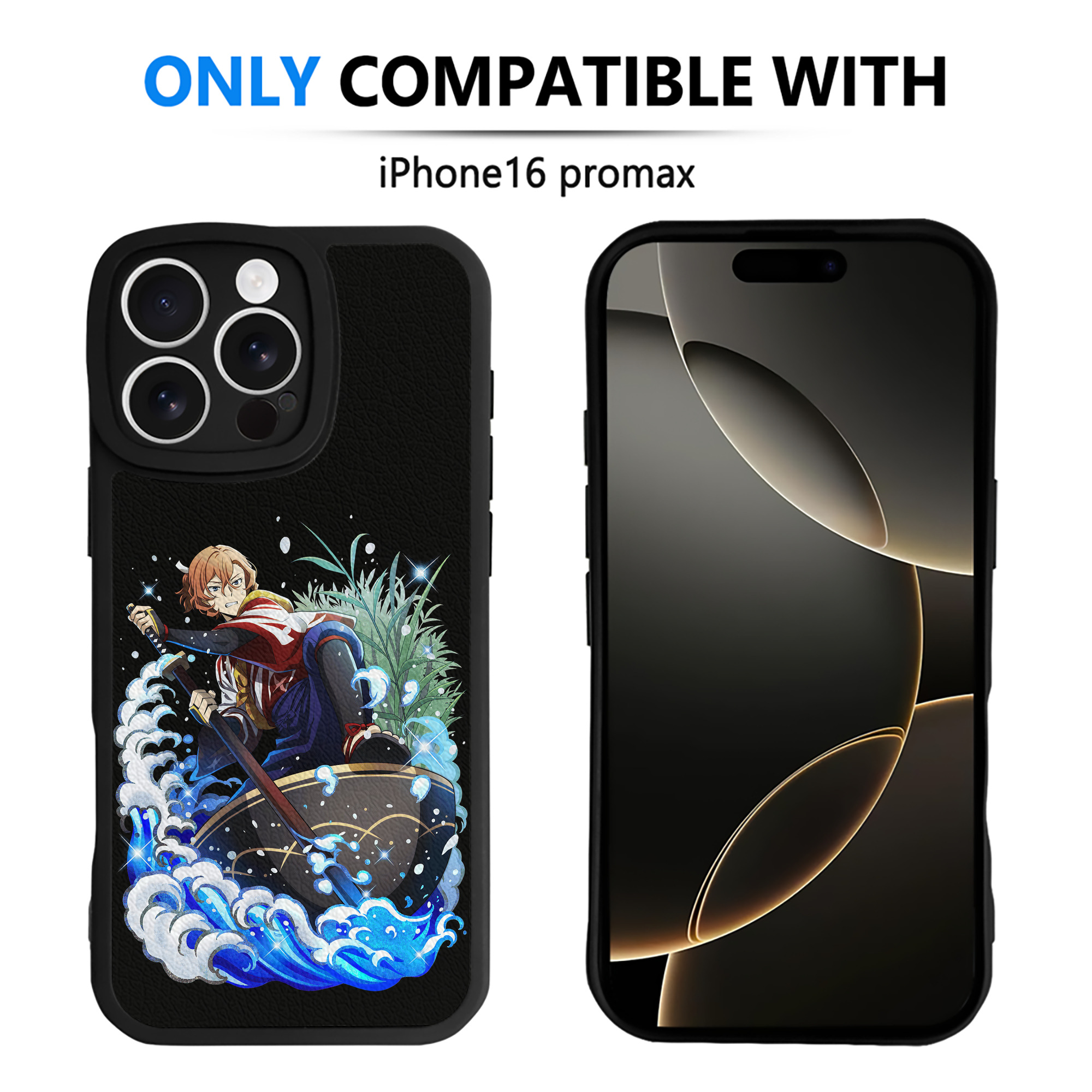 （画像用） 文豪ストレイドッグス Bungo Stray Dogs 【iPhone 16シリーズ対応】シリコンスマホケース（レザー調） 材質：シリコン